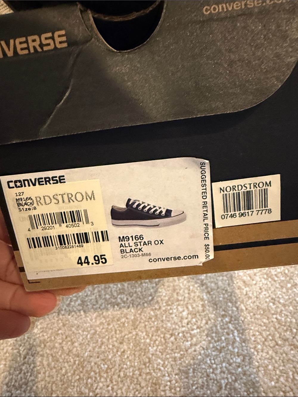 Converse Black Low Top All Star Sneakers with White Accents